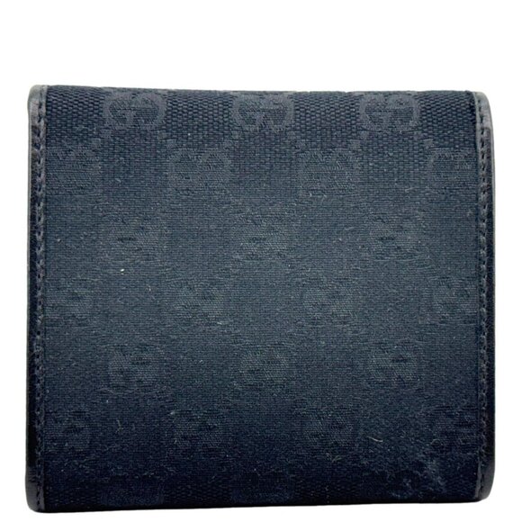 Gucci  Bifold Vintage GG Canvas Wallet Black 184597 - Picture 3 of 14